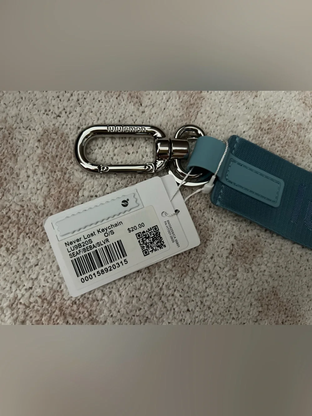 Lululemon Never Lost Keychain